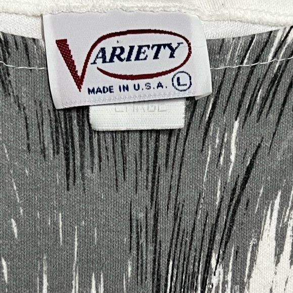 1990s Variety All Over Cat Face Tee - Picture 6 of 6